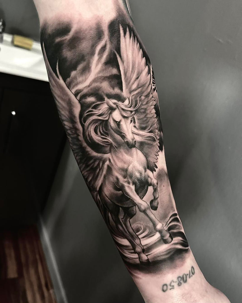 Yuna Tattoo - Rose, Clock and anchor forearm tattoo sleeve... | Facebook